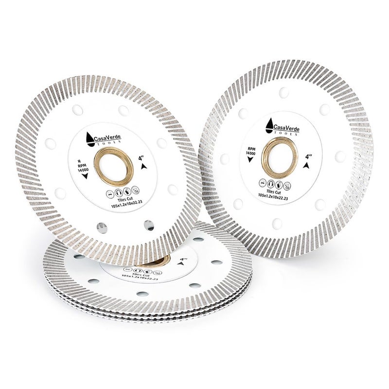 Casaverde 5pc/Lot Super Thin Tile Blade 4 inch Turbo Porcelain Blade for Marble and Tiles - Image 1